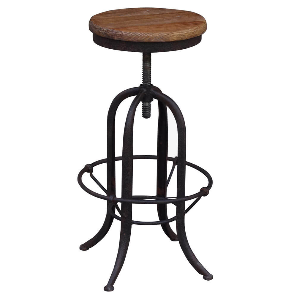 Monarch I Industrial Rustic Bar stool